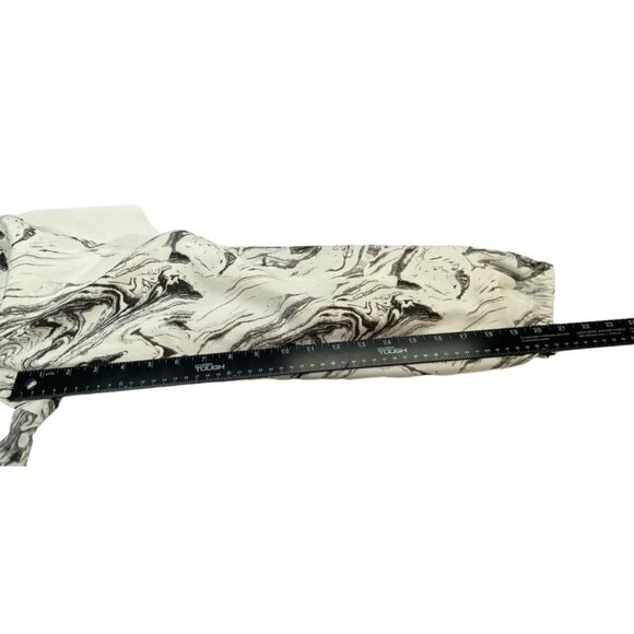 COLD CULTURE Hooded Windbreaker Jacket Swirled Removeable Front White Black L - Picture 14 of 16